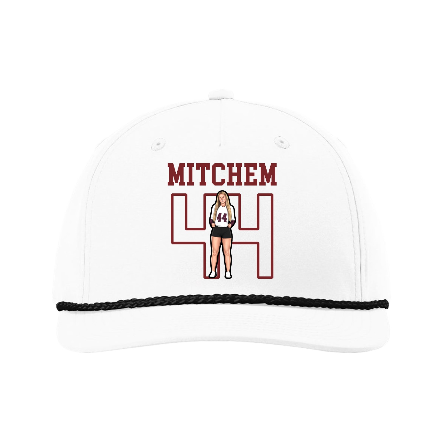 Five-Panel Classic Rope Cap — Shirsey in White