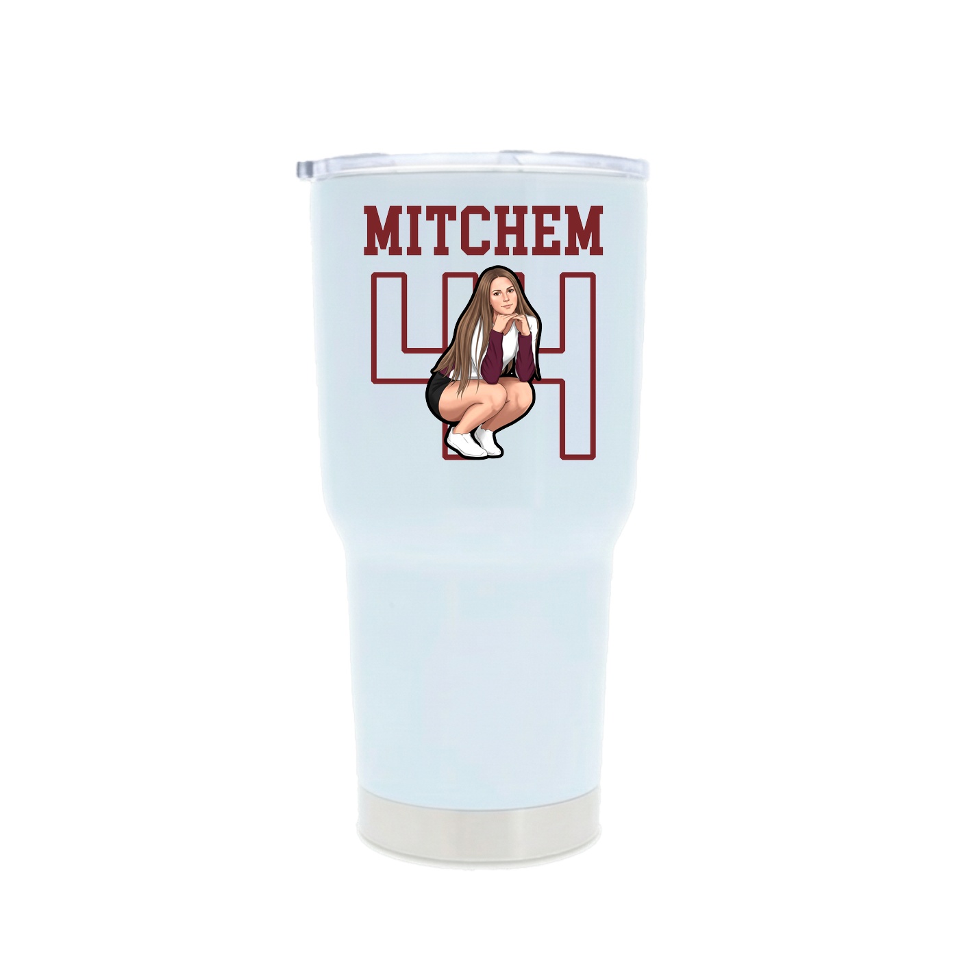 30oz Stainless Steel Tumbler — Shirsey in White