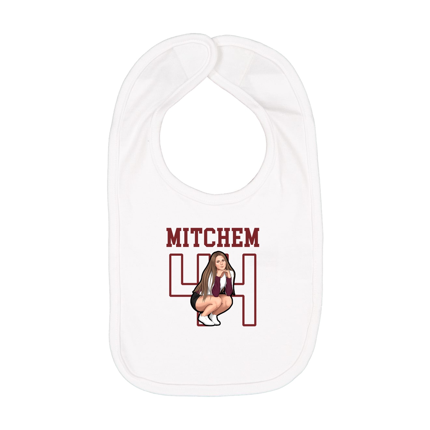 Infant Bib — Shirsey in White