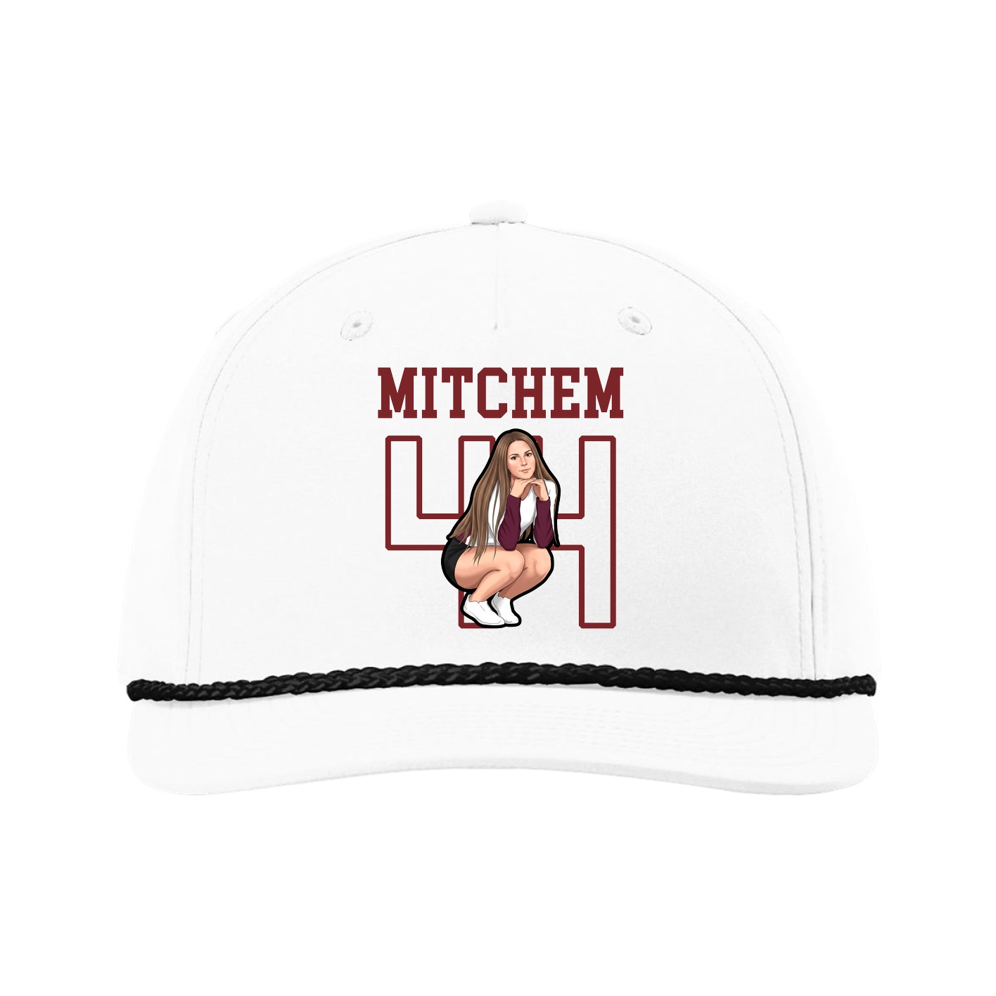 Five-Panel Classic Rope Cap — Shirsey in White