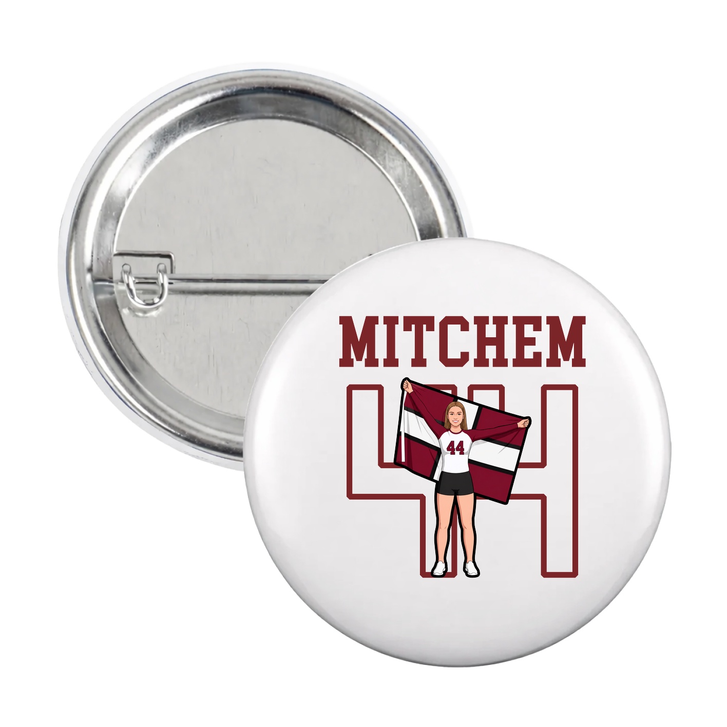 Game Day Button — Shirsey in White