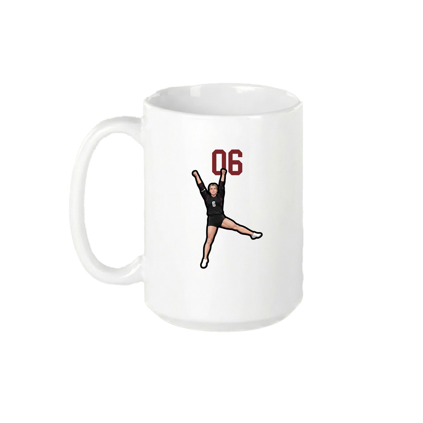 15oz Coffee Mug — Number Top in White
