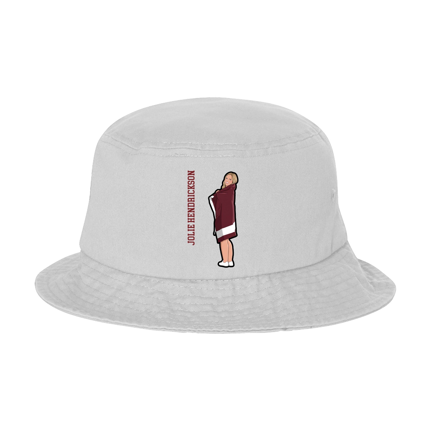 Bucket Cap — Name Vertical in White