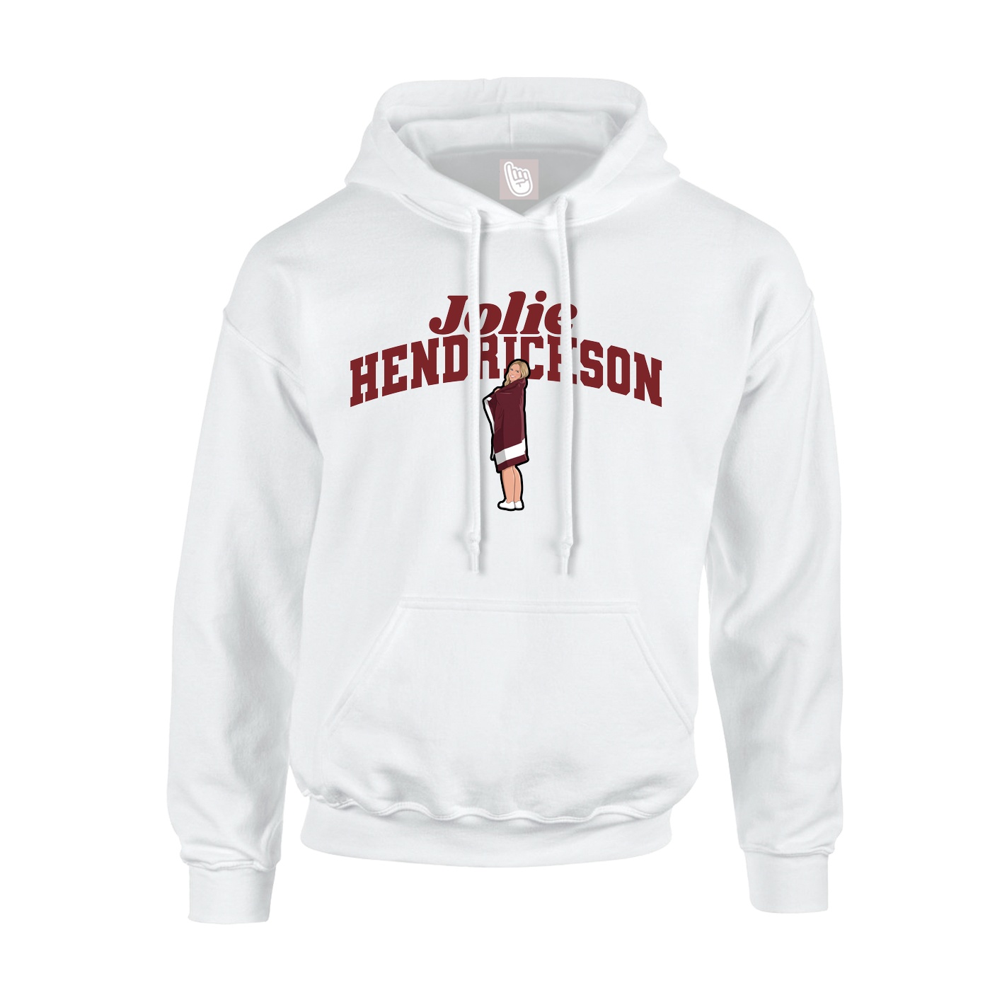 Hoodie — Signature Arch in White