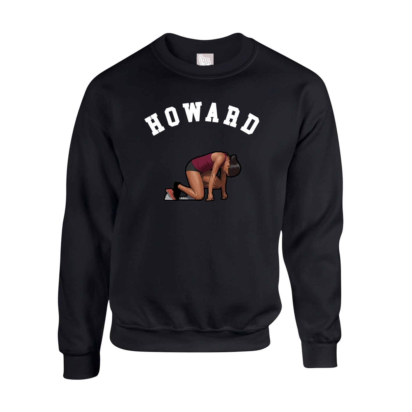 Fleece Crew — Shirsey Arch in Black