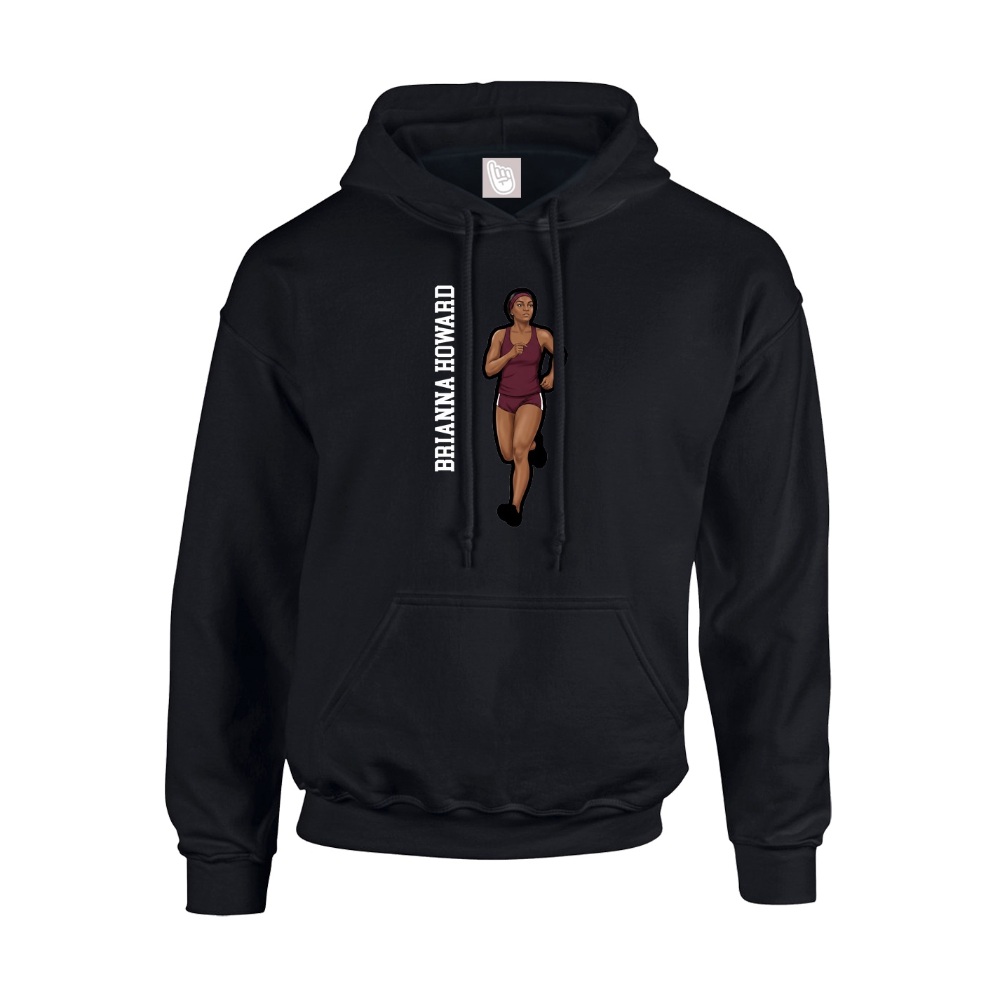 Youth Hoodie — Name Vertical in Black