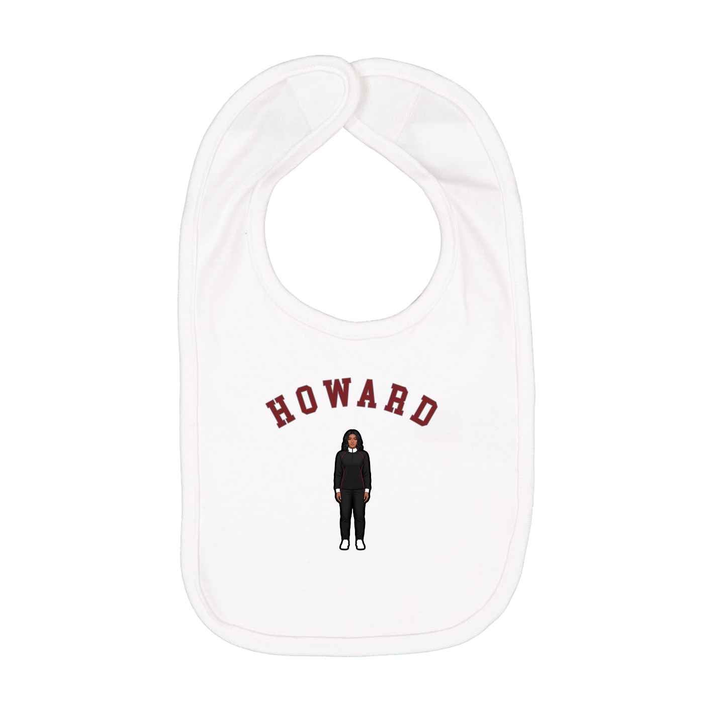 Infant Bib — Shirsey Arch in White