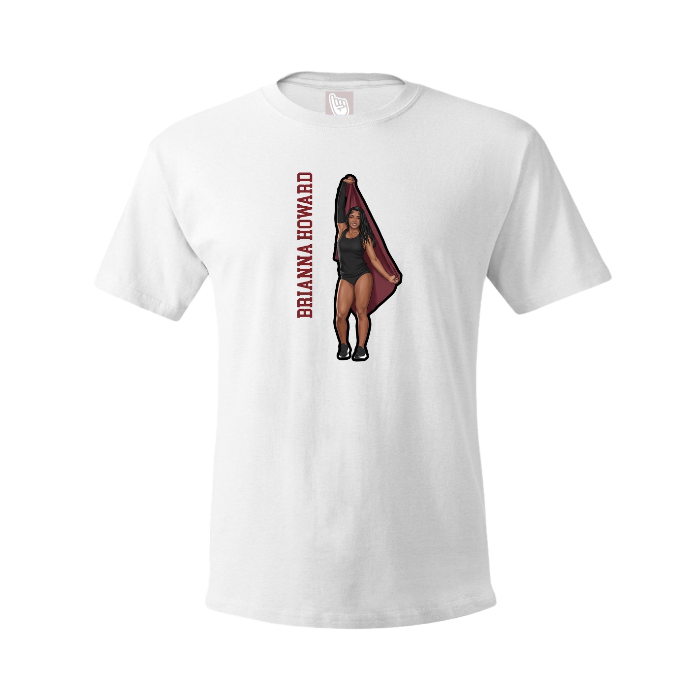 Youth Tee — Name Vertical in White