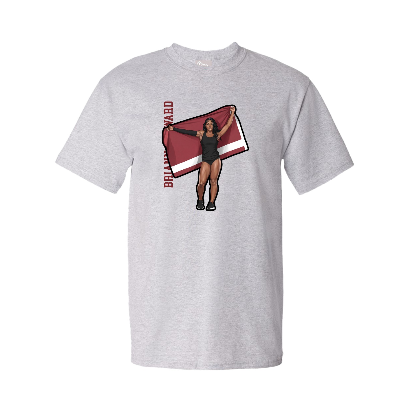 Tee — Name Vertical in Grey