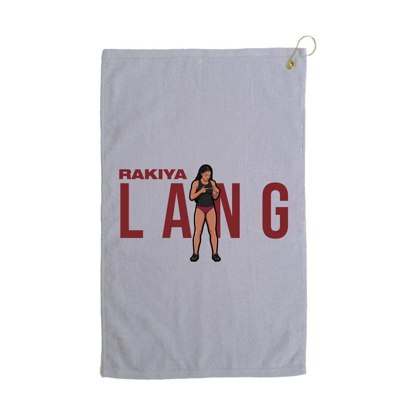 Golf Towel — Player Name in Grey