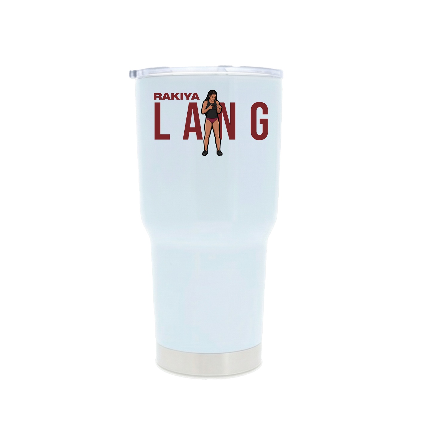 30oz Stainless Steel Tumbler — Player Name in White