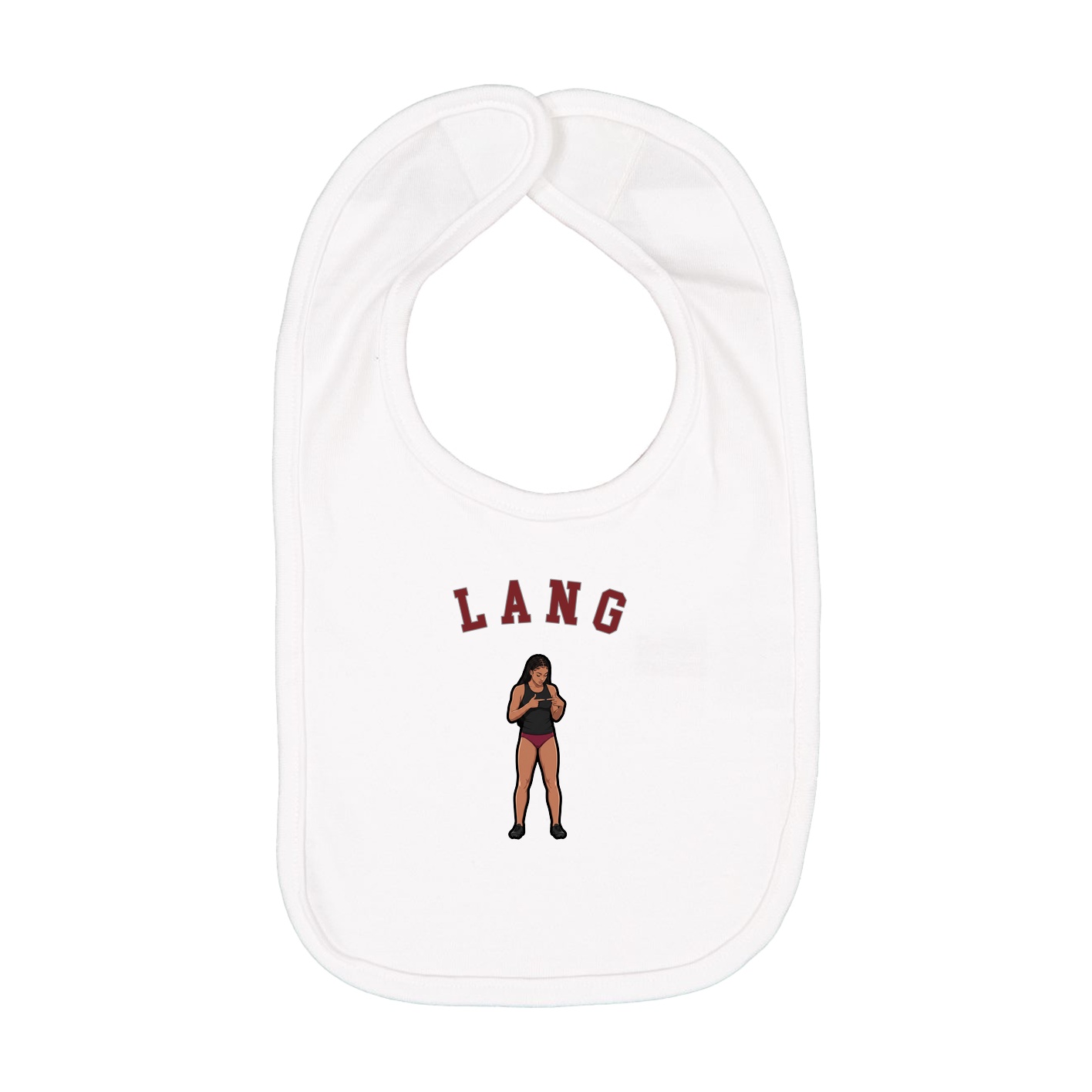 Infant Bib — Shirsey Arch in White