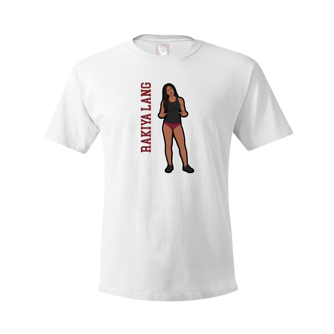 Youth Tee — Name Vertical in White