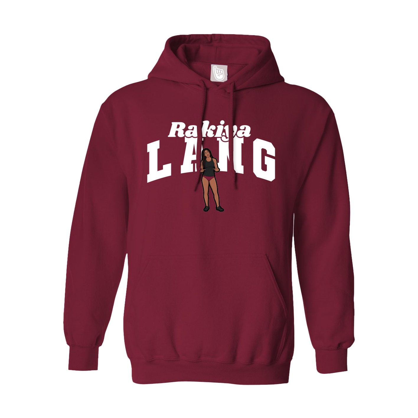 Hoodie — Signature Arch in Cardinal