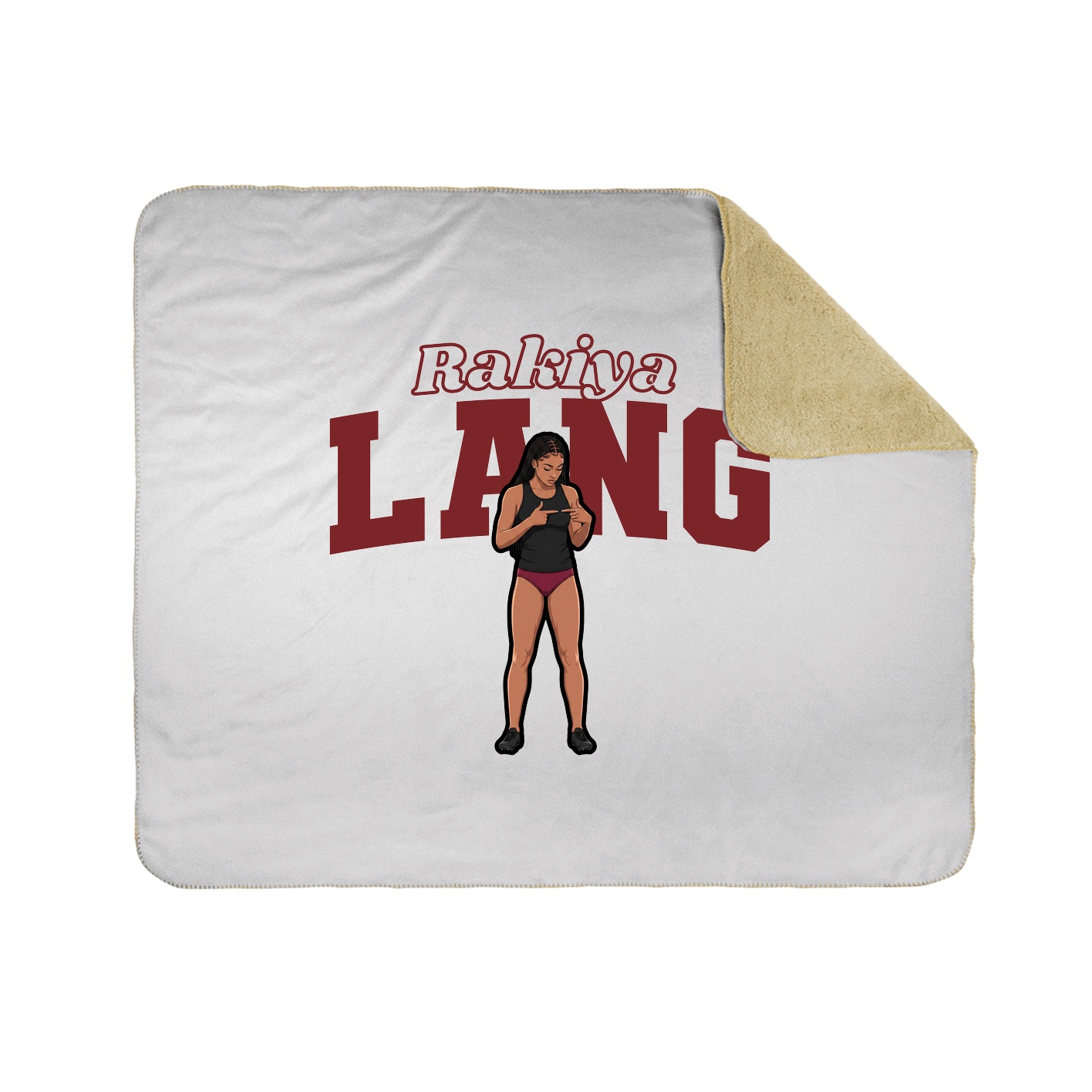 Throw Blanket — Name Arch in White