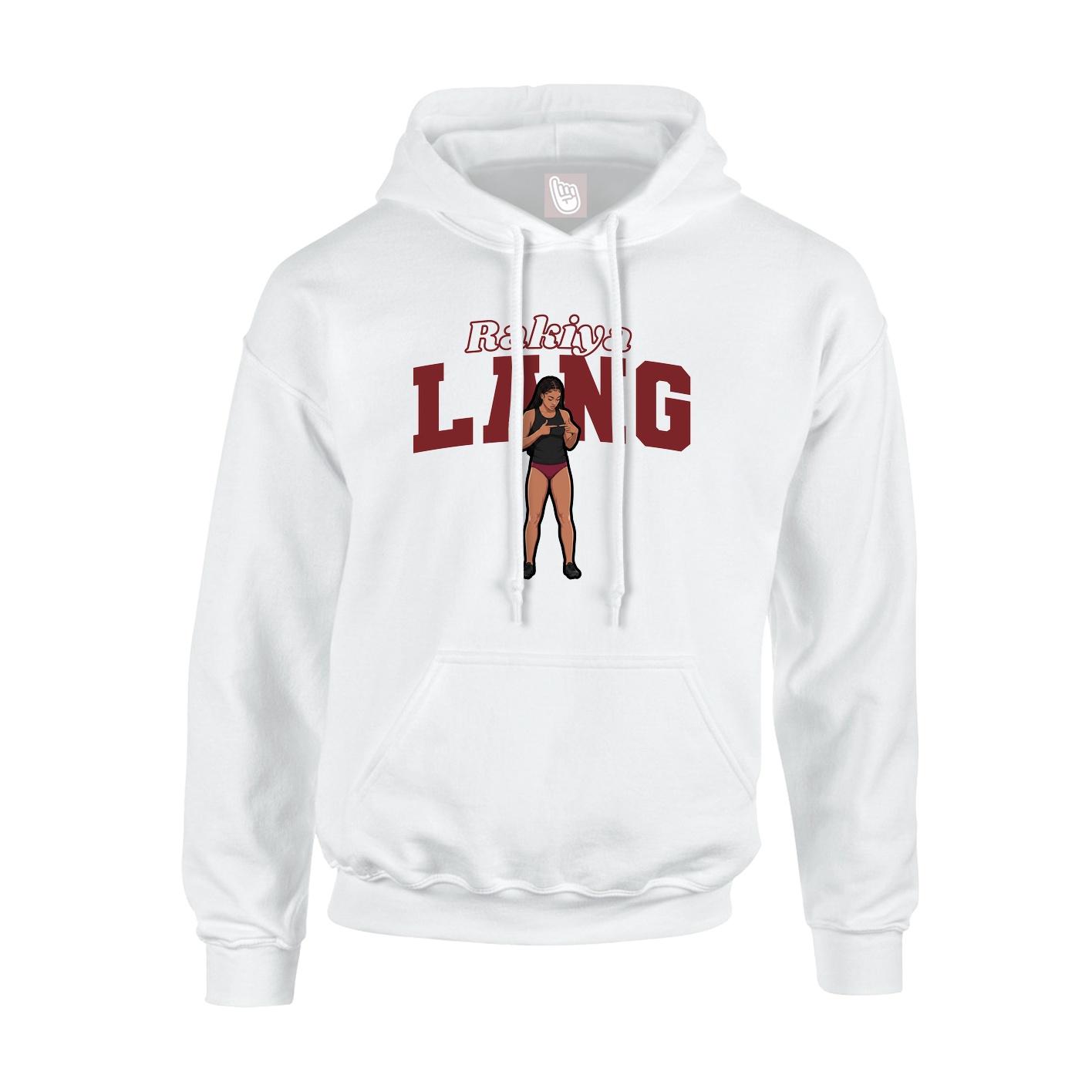 Hoodie — Name Arch in White