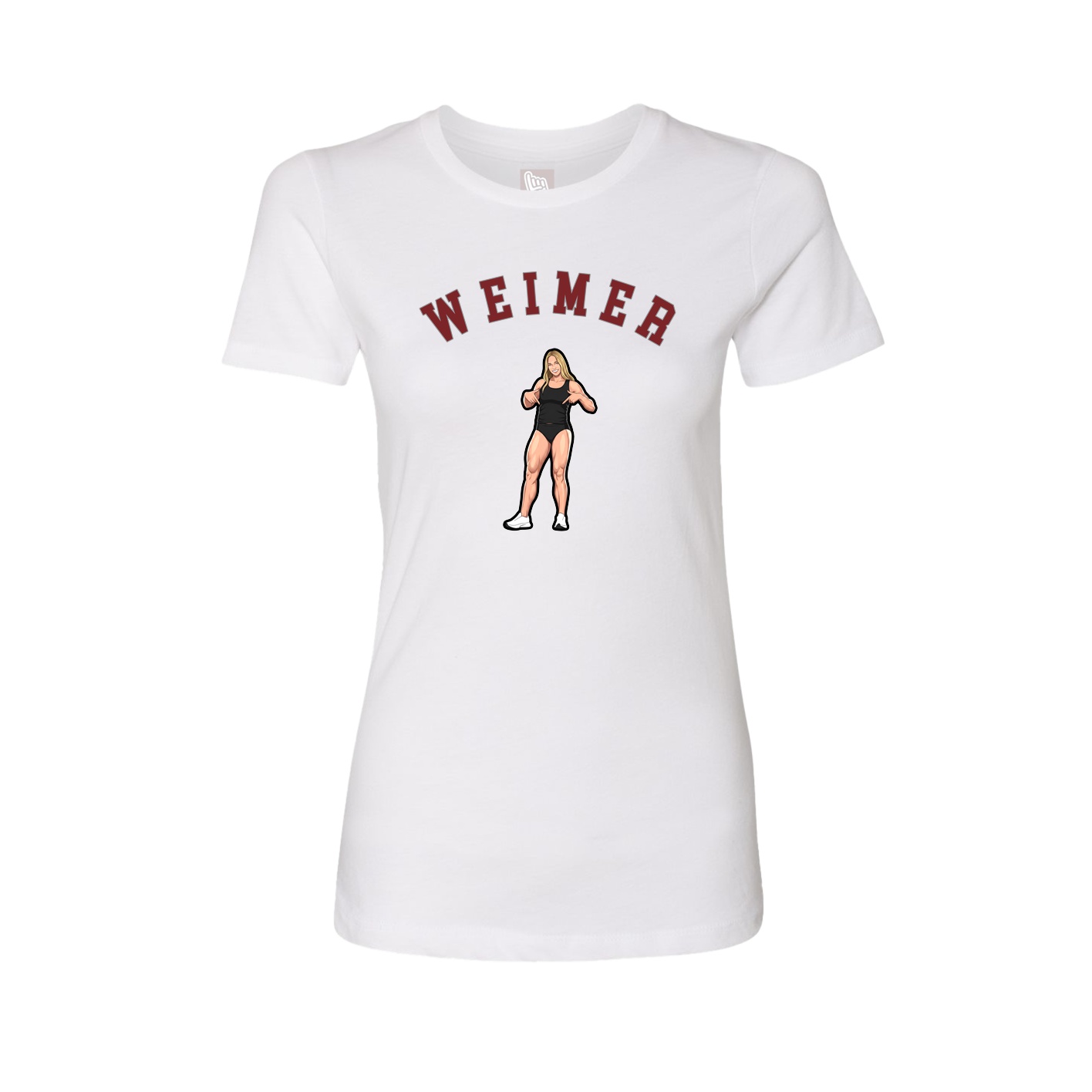 Fitted Women's Tee — Shirsey Arch in White