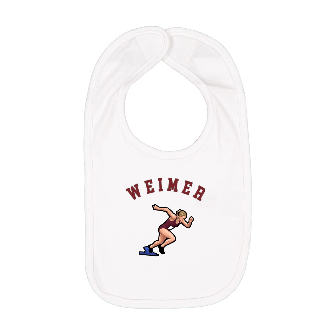 Infant Bib — Shirsey Arch in White