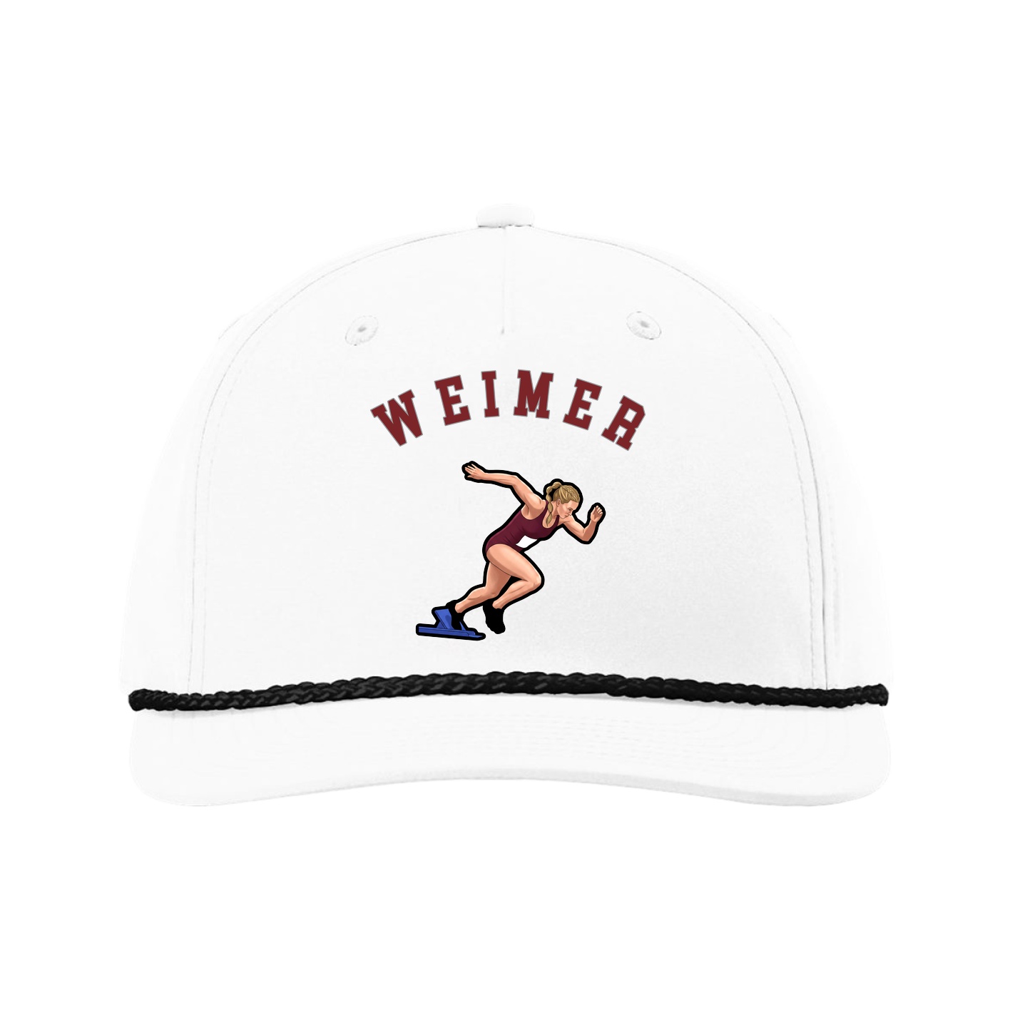 Five-Panel Classic Rope Cap — Shirsey Arch in White