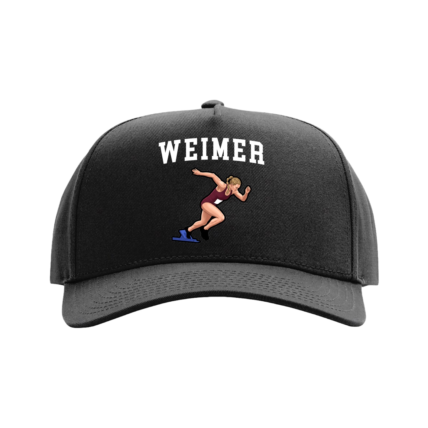 Full Fabric Five-Panel Champ Cap — Shirsey in Black