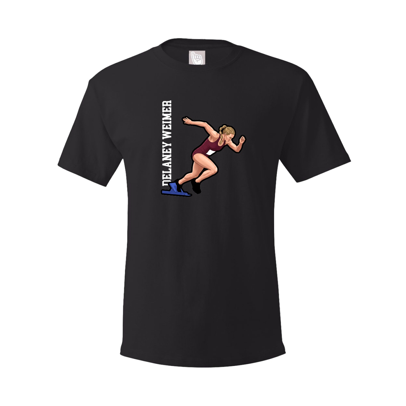 Tee — Name Vertical in Black