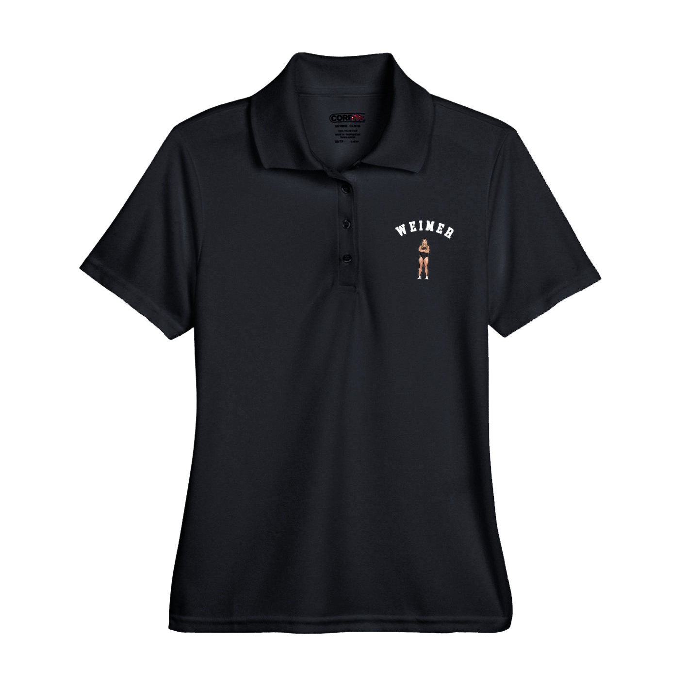 Womens Performance Polo — Shirsey Arch in Black