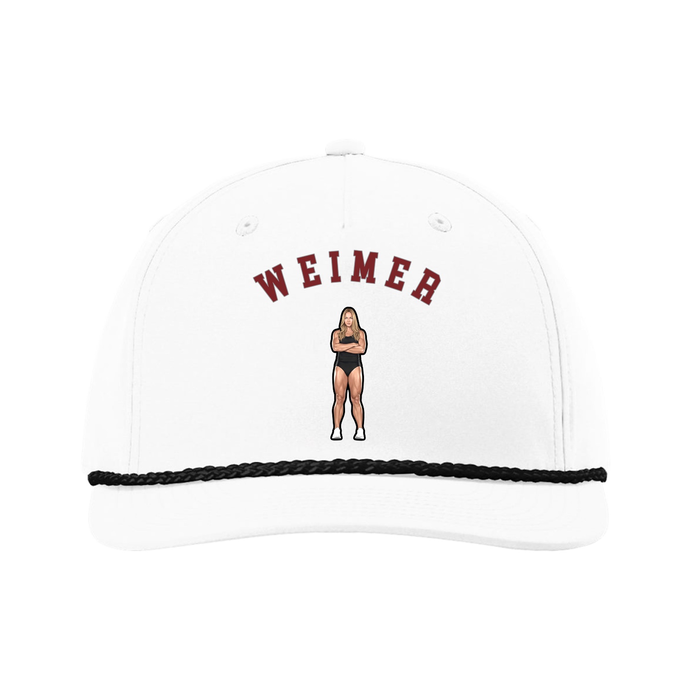 Five-Panel Classic Rope Cap — Shirsey Arch in White