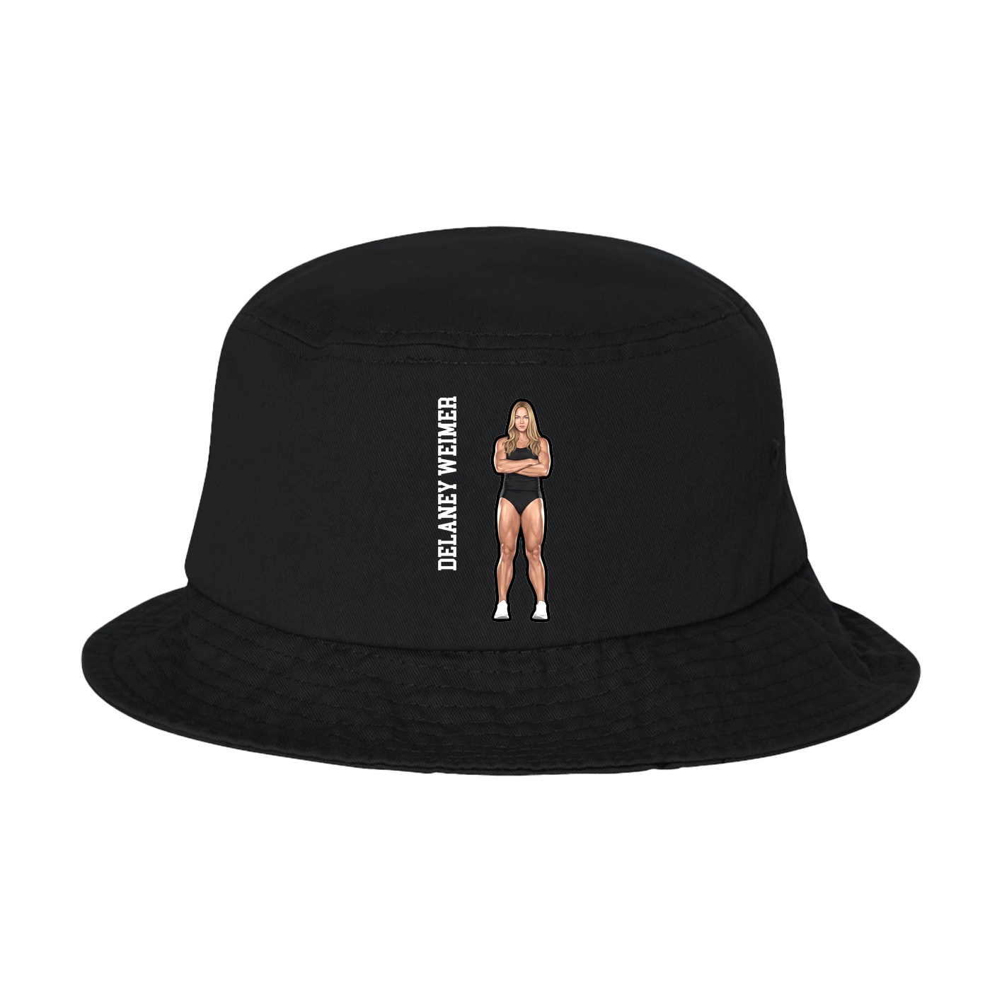 Bucket Cap — Name Vertical in Black