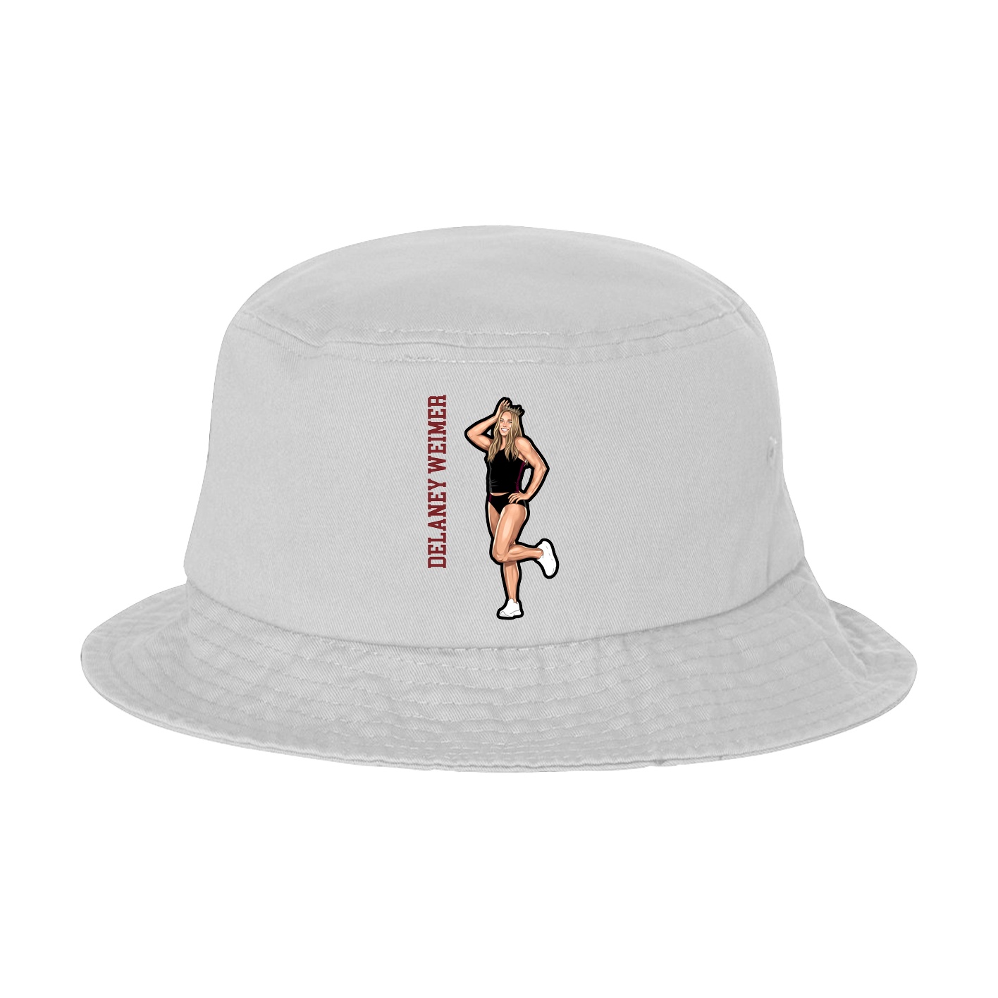 Bucket Cap — Name Vertical in White
