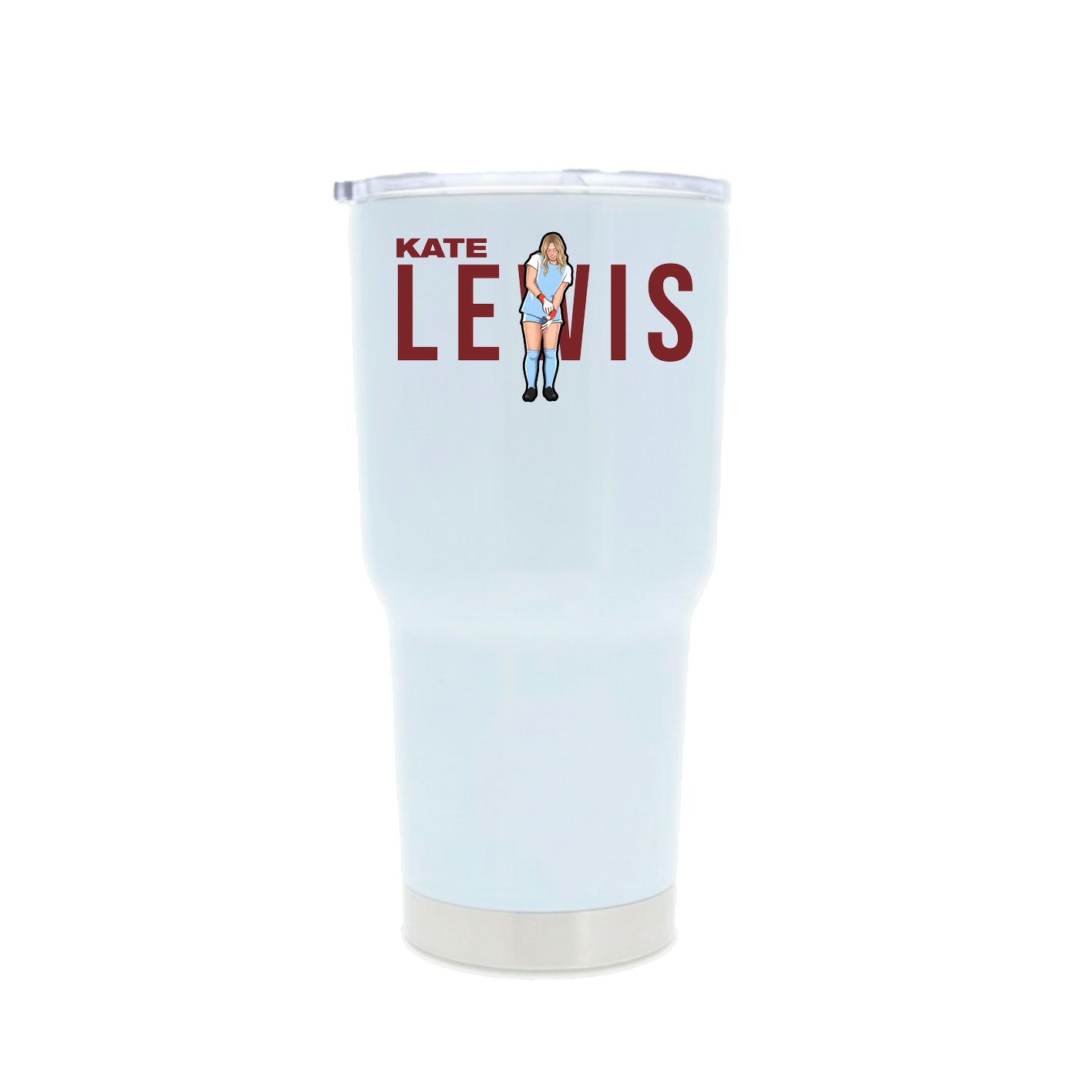 30oz Stainless Steel Tumbler — Player Name in White
