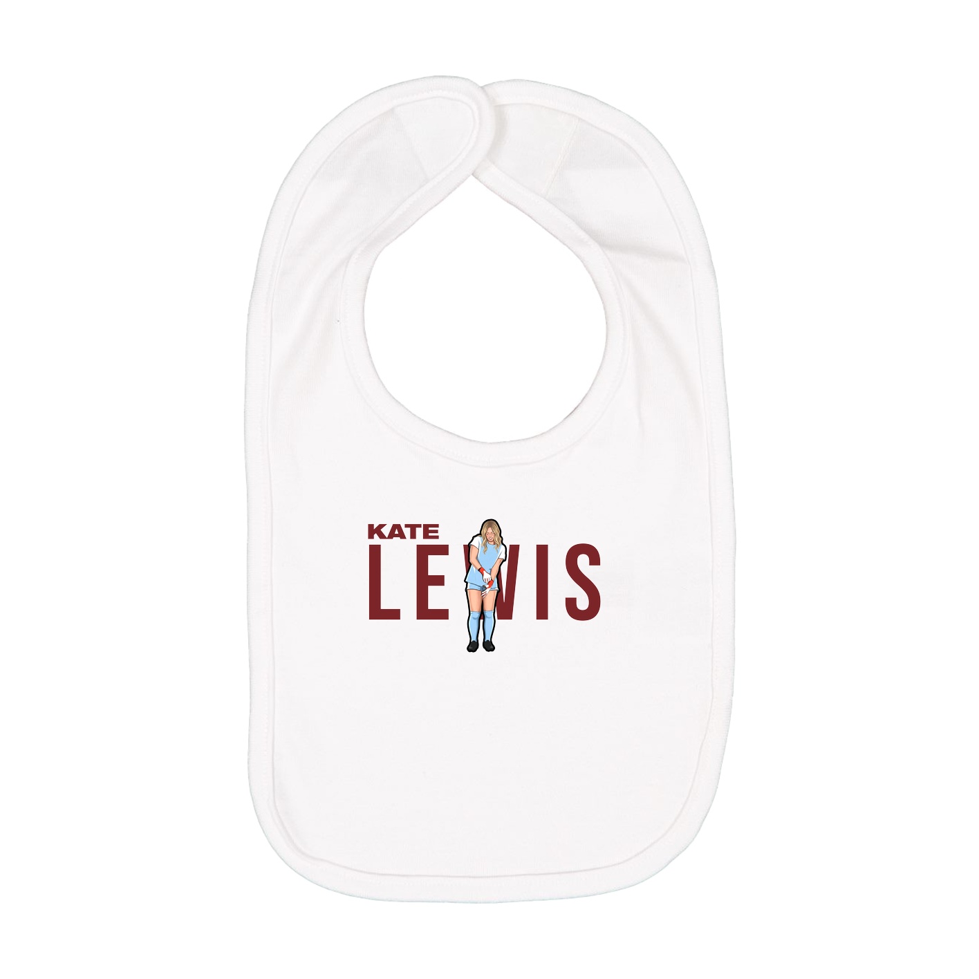 Infant Bib — Player Name in White
