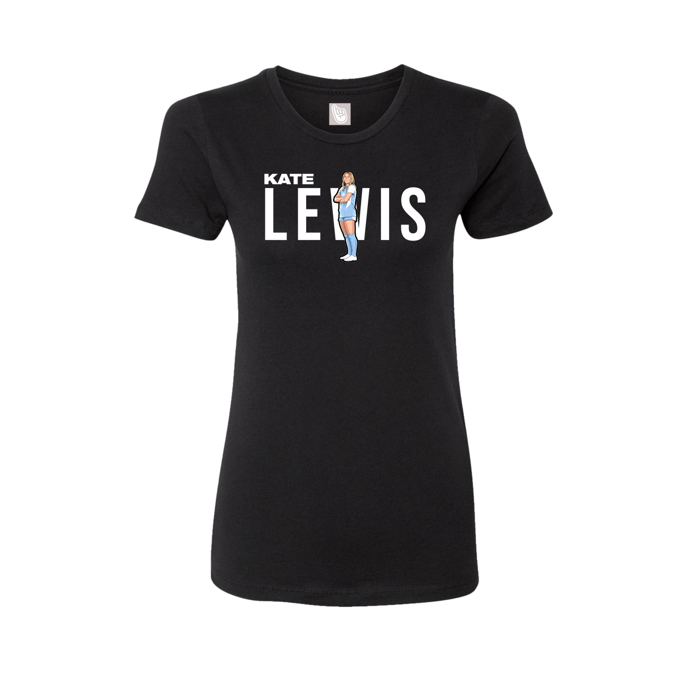 Fitted Women's Tee — Player Name in Black