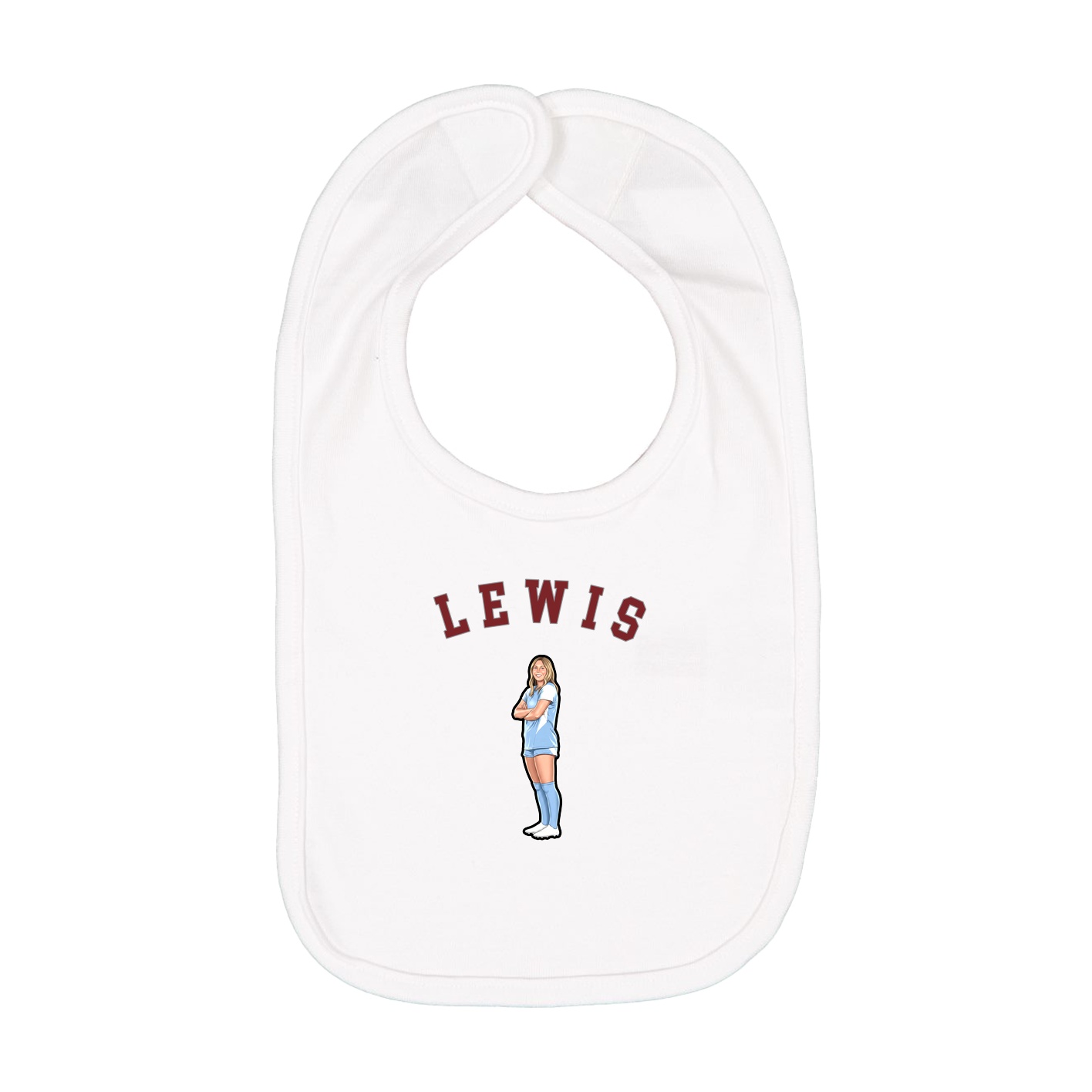 Infant Bib — Shirsey Arch in White