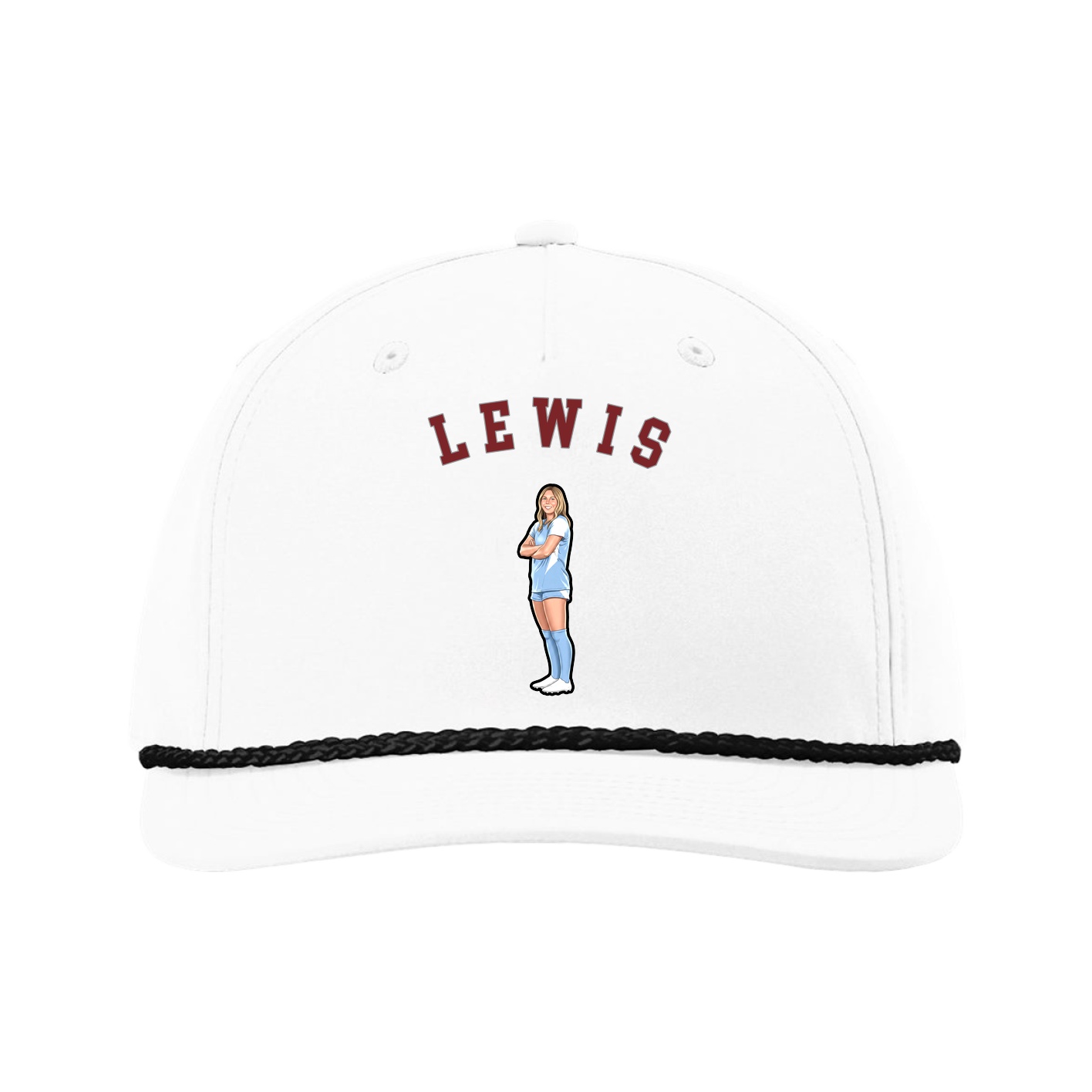 Five-Panel Classic Rope Cap — Shirsey Arch in White