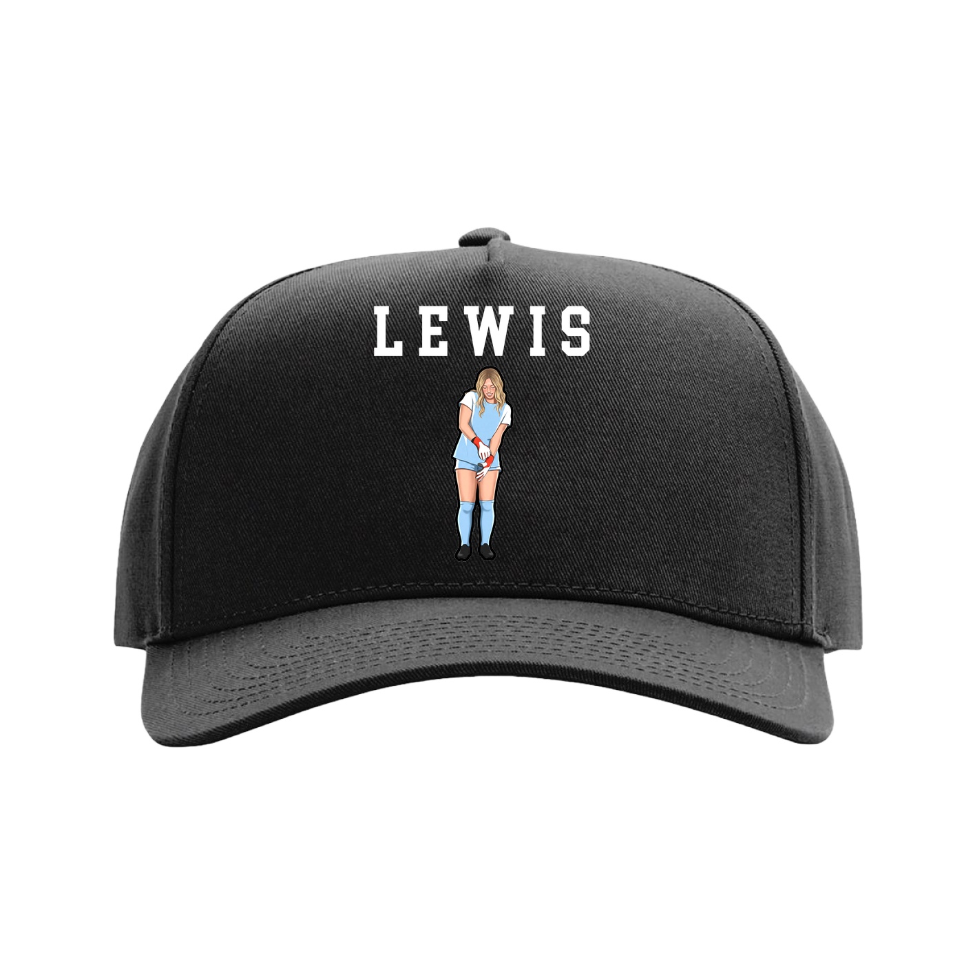 Full Fabric Five-Panel Champ Cap — Shirsey in Black