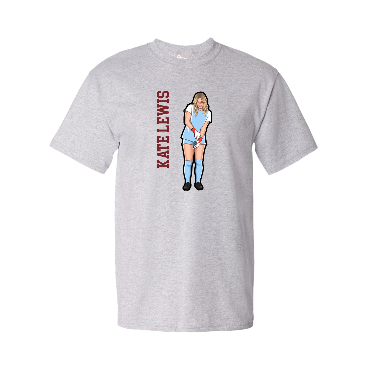 Tee — Name Vertical in Grey