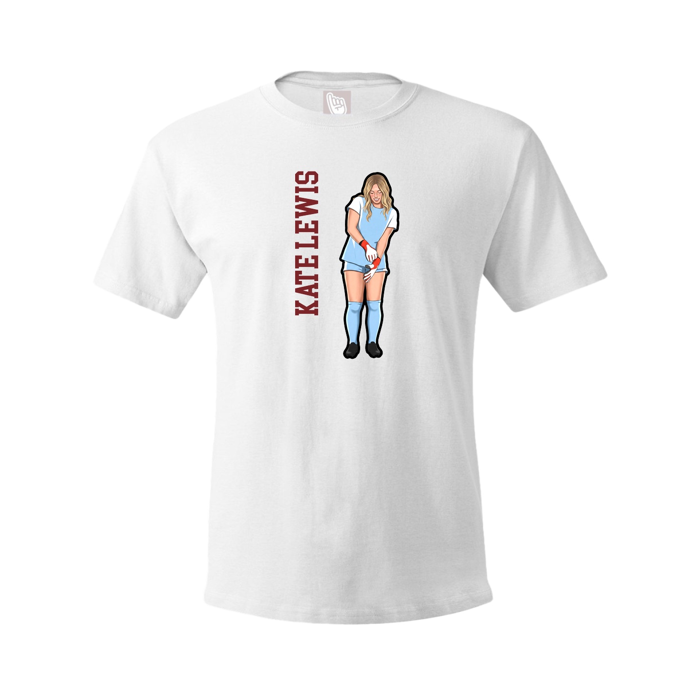 Youth Tee — Name Vertical in White