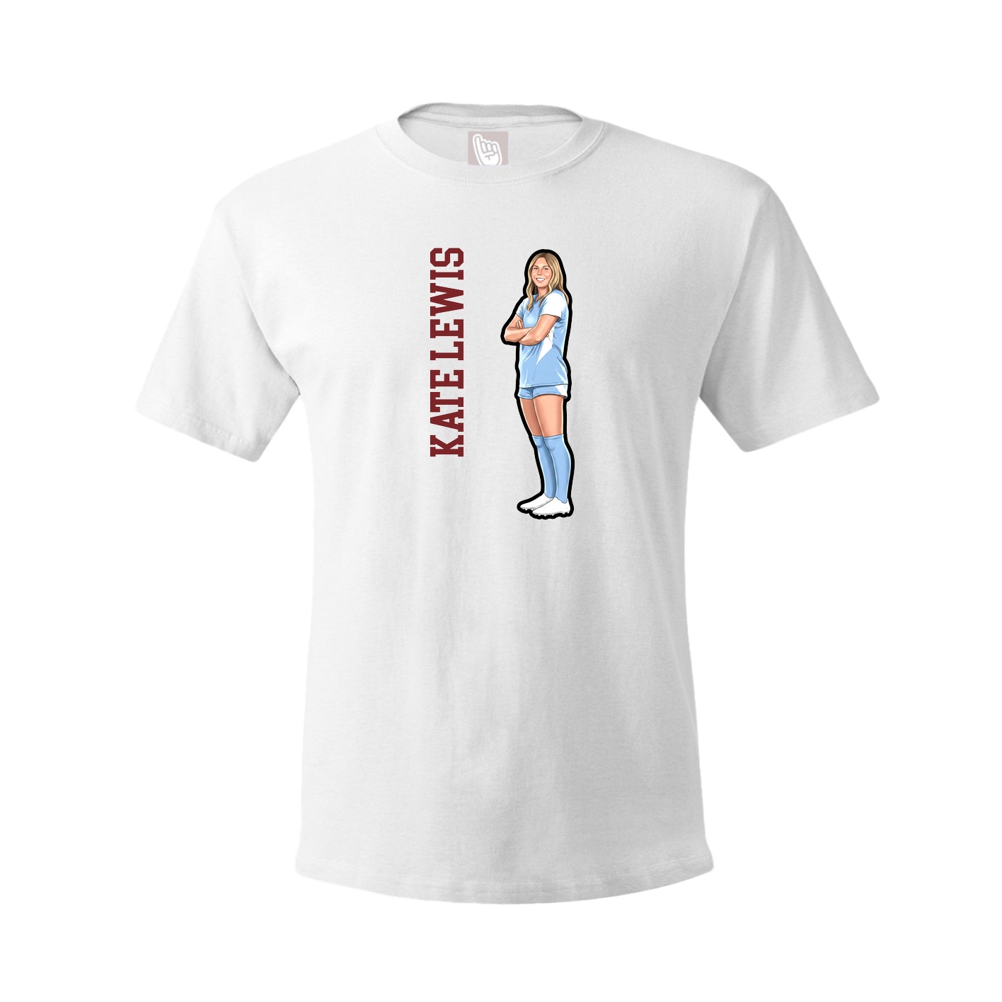 Tee — Name Vertical in White