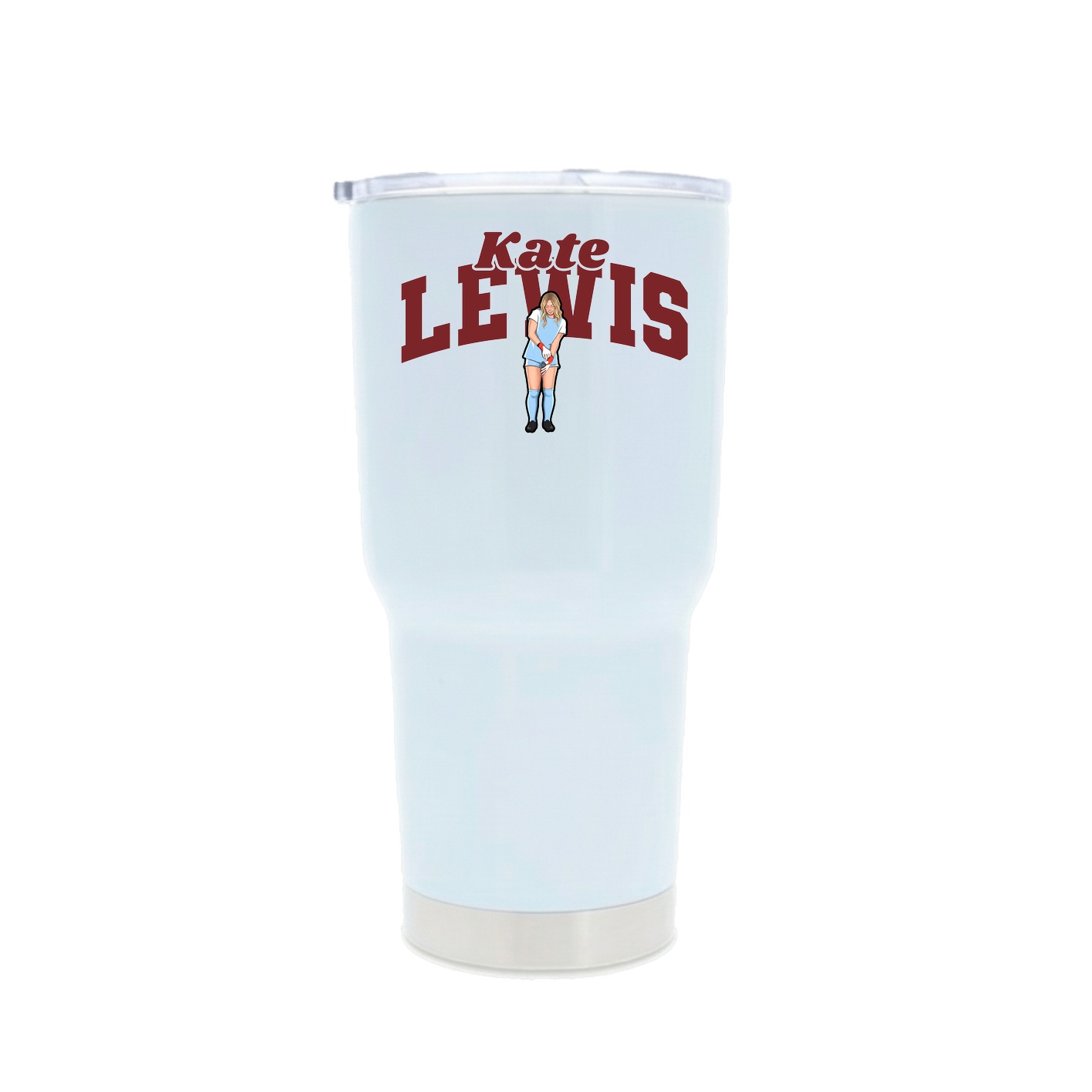 30oz Stainless Steel Tumbler — Signature Arch in White