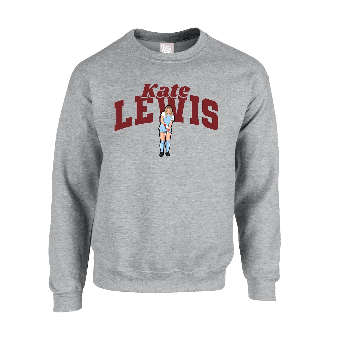 Fleece Crew — Signature Arch in Grey