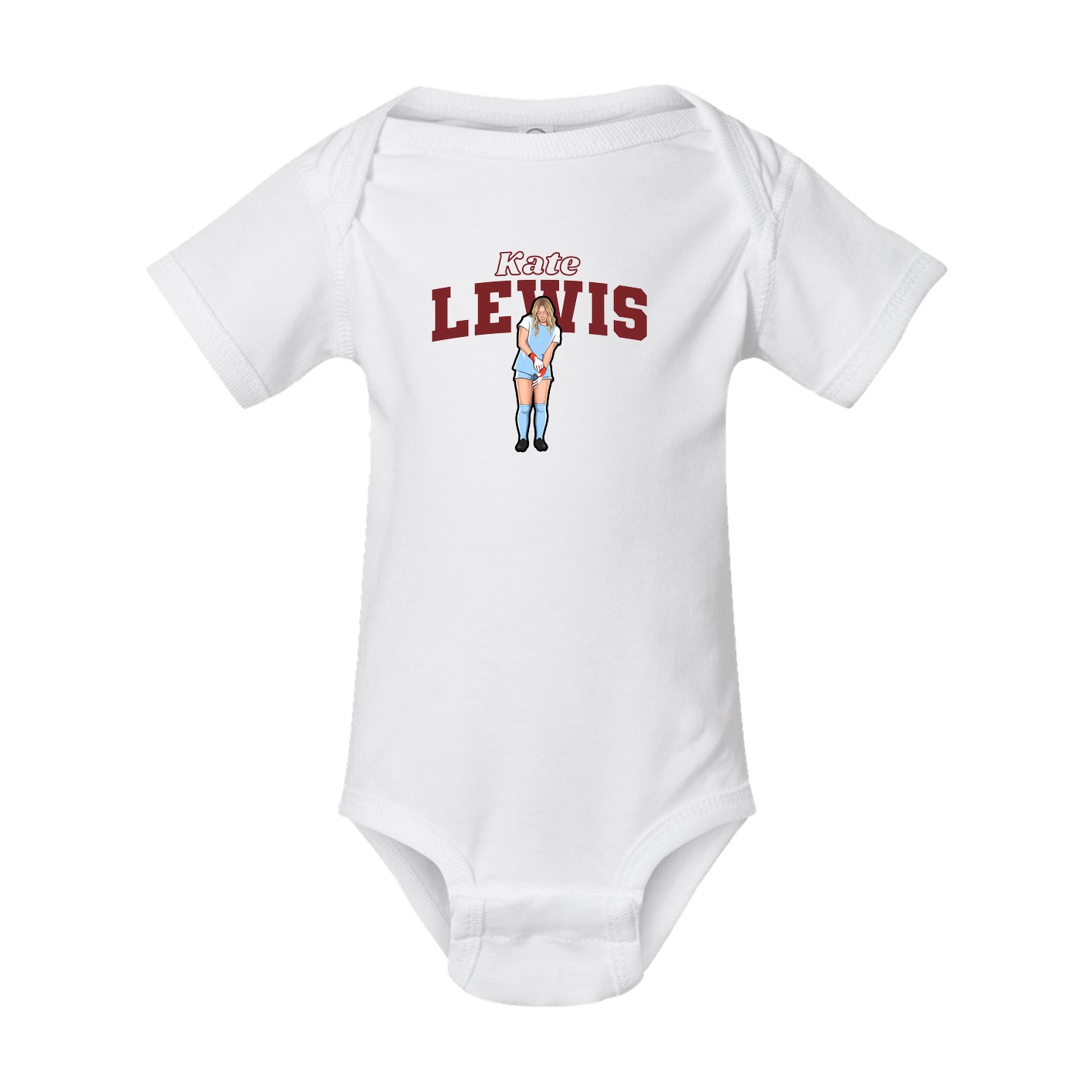 Baby Onesie — Name Arch in White