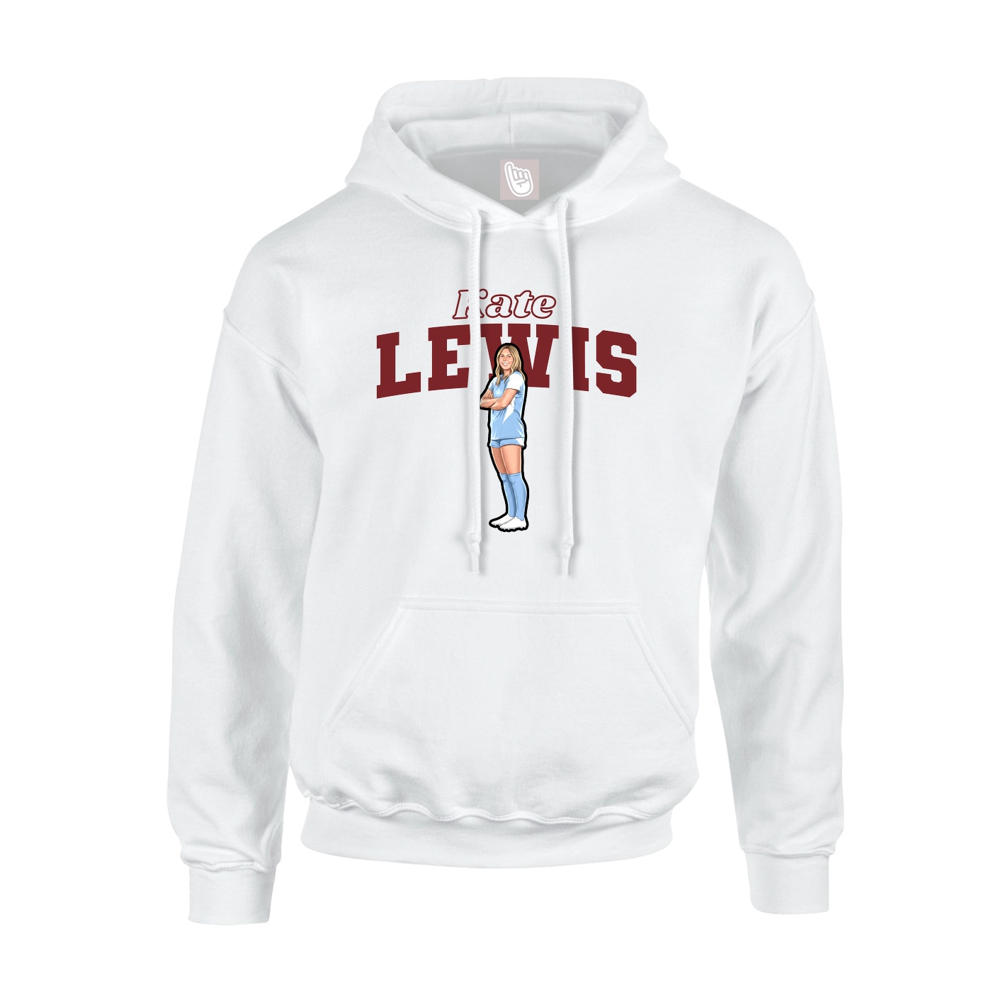 Hoodie — Name Arch in White