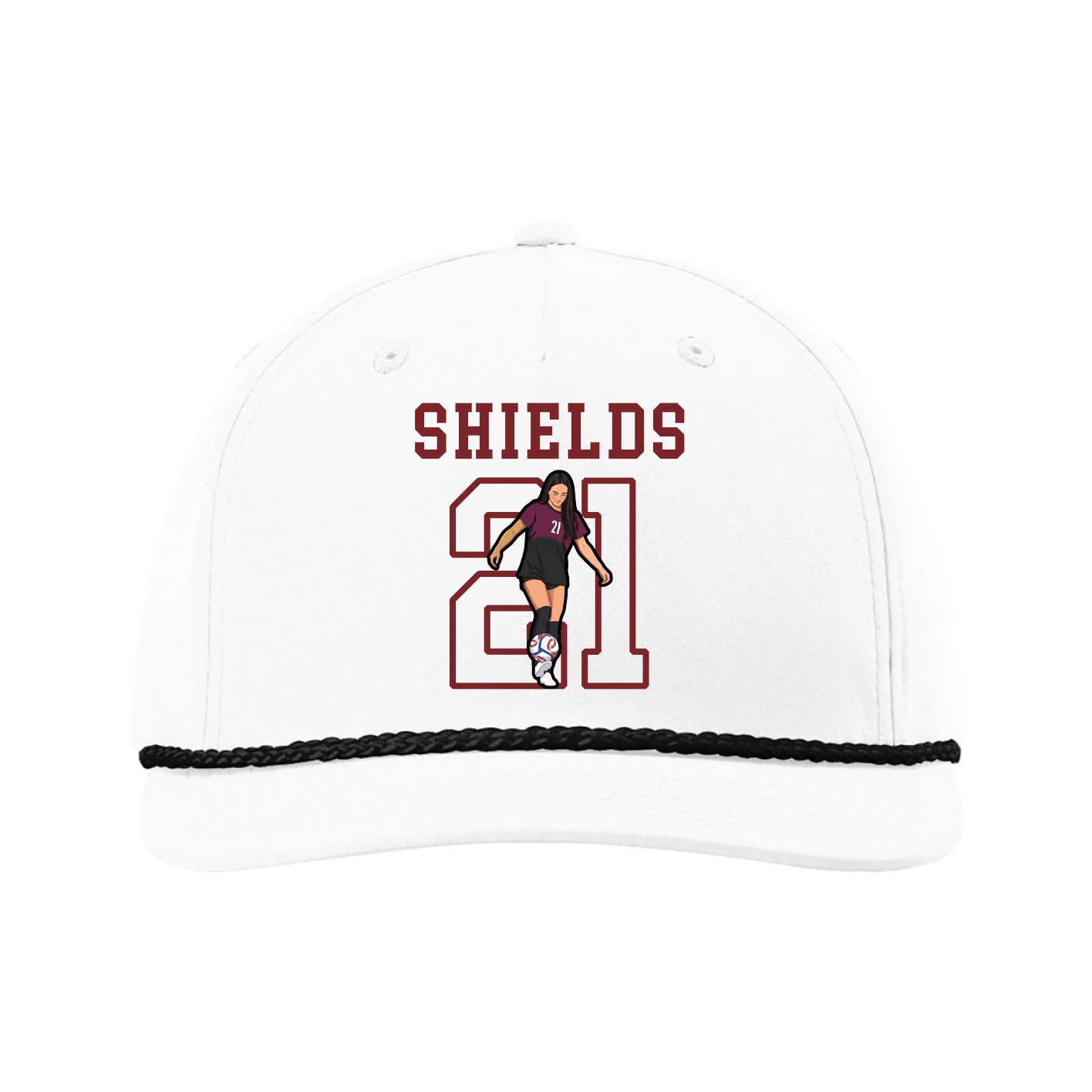 Five-Panel Classic Rope Cap — Shirsey in White