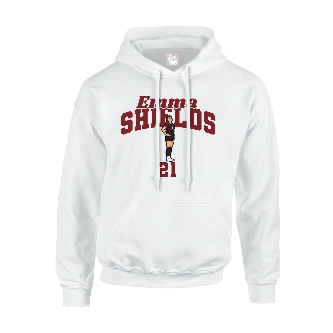 Hoodie — Signature Arch in White