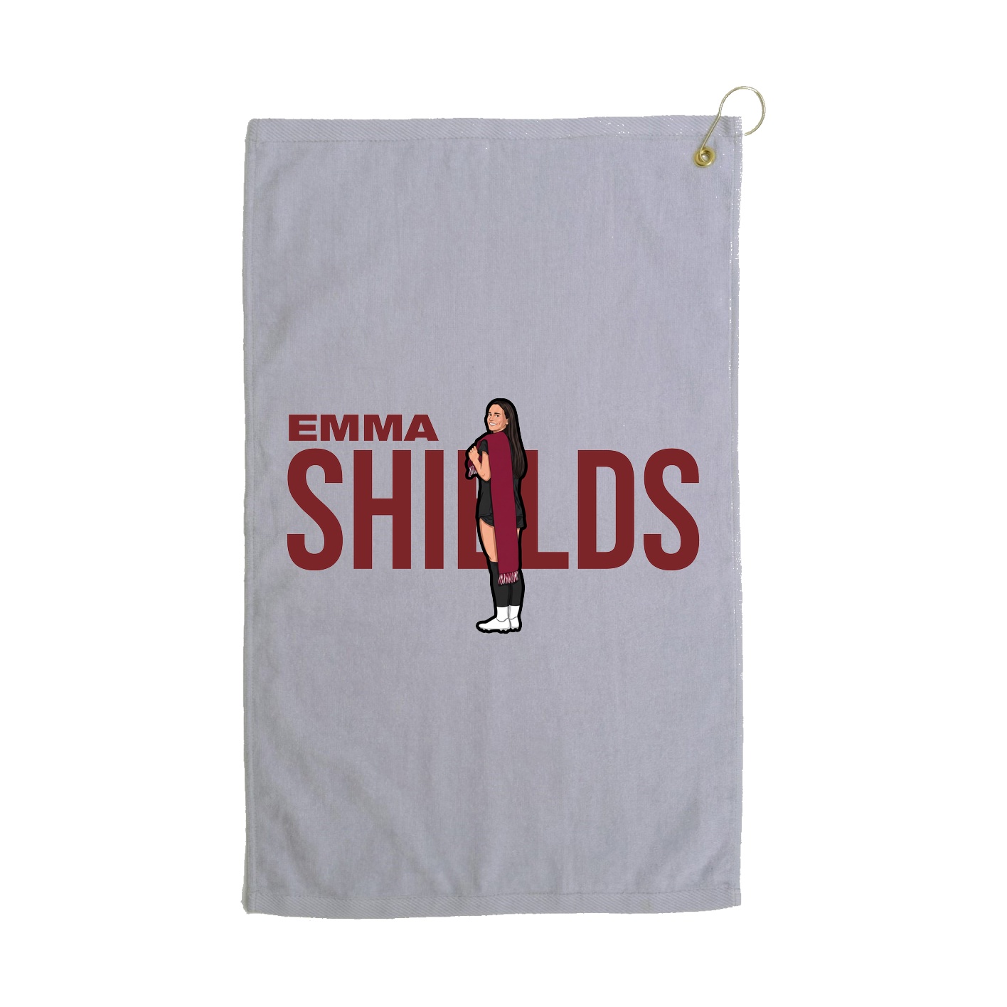 Golf Towel — Player Name in Grey