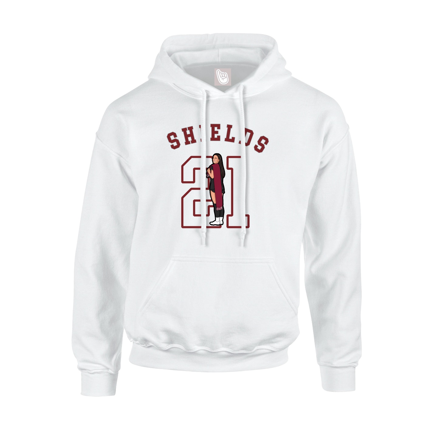 Youth Hoodie — Shirsey Arch in White