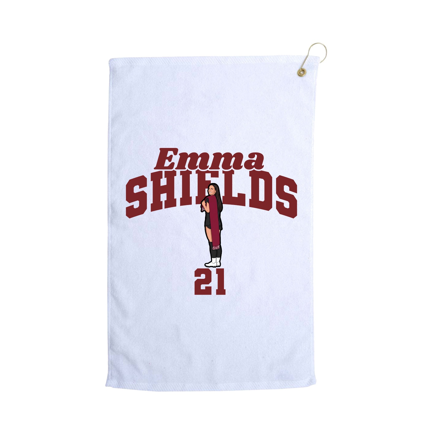 Golf Towel — Signature Arch in White