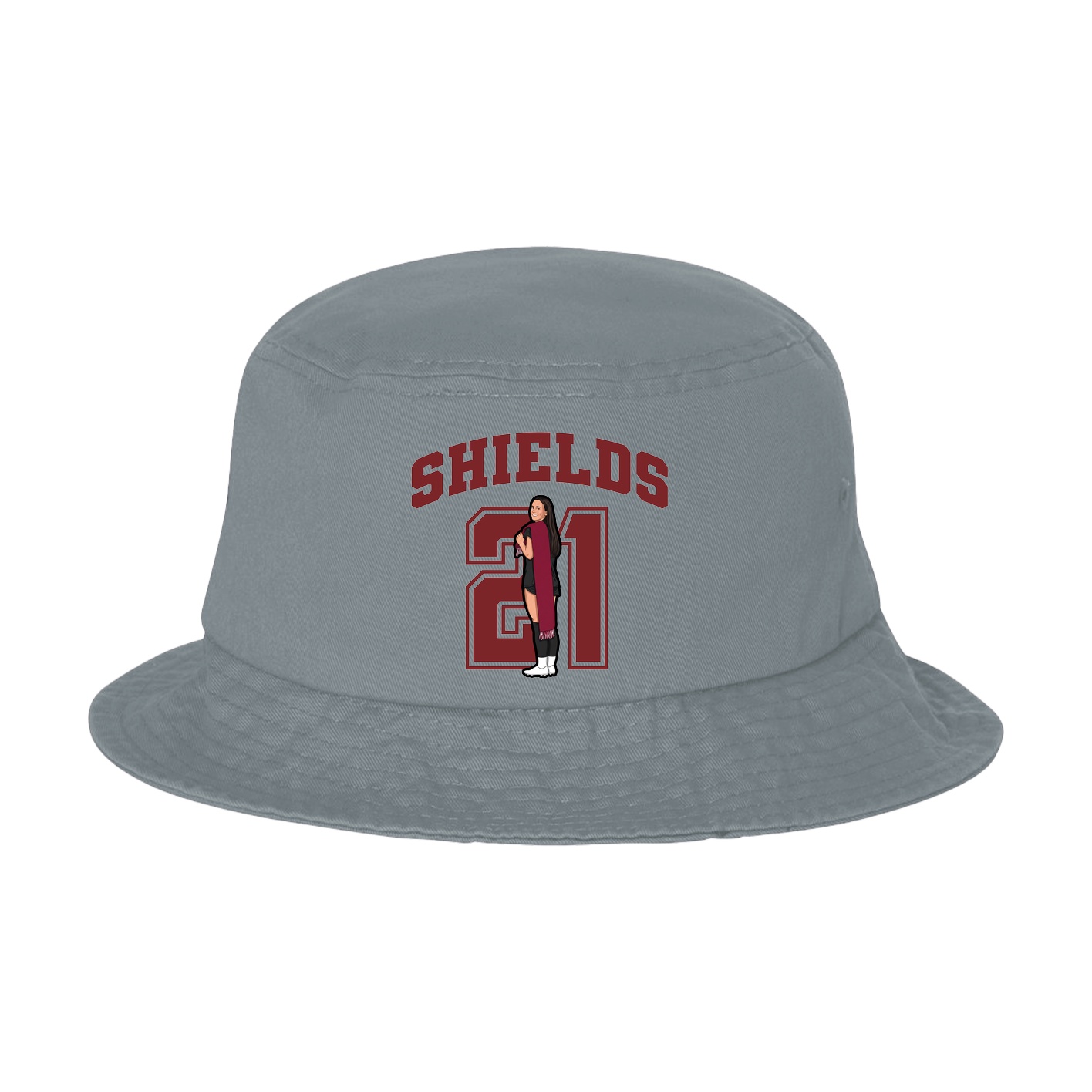 Bucket Cap — Number in Grey