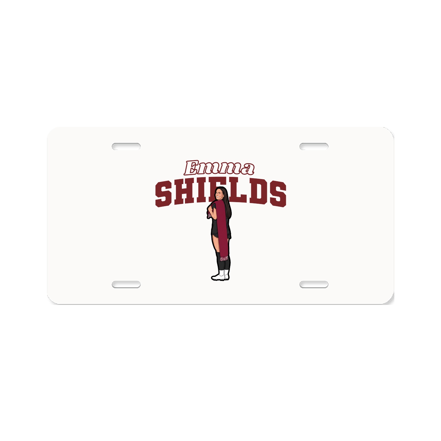 License Plate — Name Arch in Classic