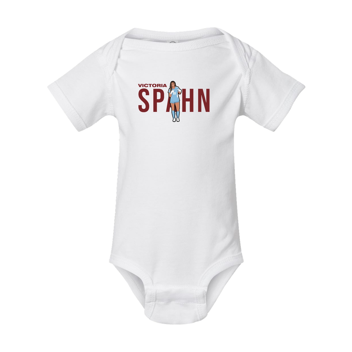 Baby Onesie — Player Name in White